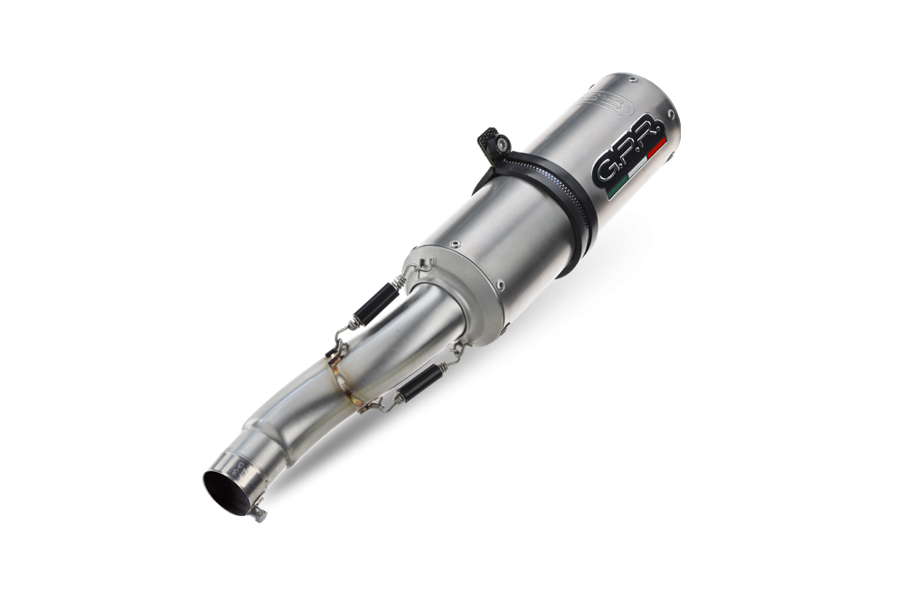 Escape compatible con Ducati 996 -S -SPS 1998-2001, M3 Titanium Natural, Par de terminales de escape homologados, con db killer extraíbles y tubos de conexión específicos 