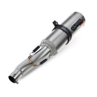 Escape compatible con Ducati 748 -S -SP -SPS -R -RS 1995-2002, M3 Titanium Natural, Escape semi-completo homologado,con par de terminales con db killer extraible 