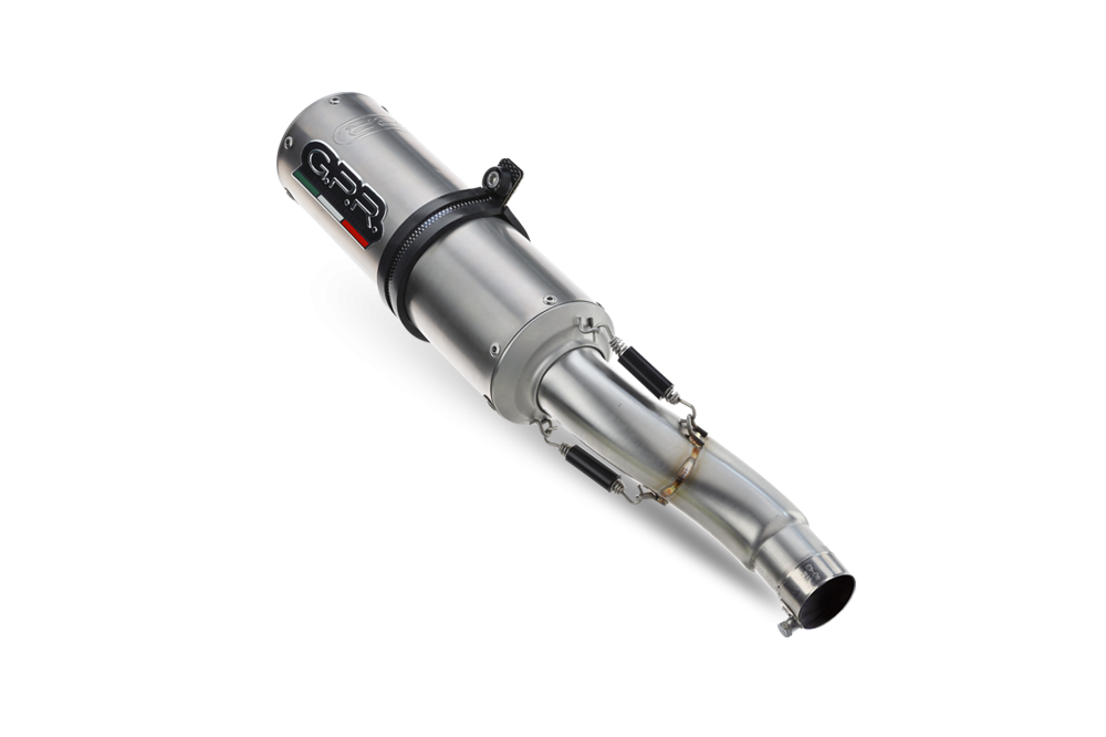 Escape compatible con Ducati 996 -S -SPS 1998-2001, M3 Titanium Natural, Par de terminales de escape homologados, con db killer extraíbles y tubos de conexión específicos 