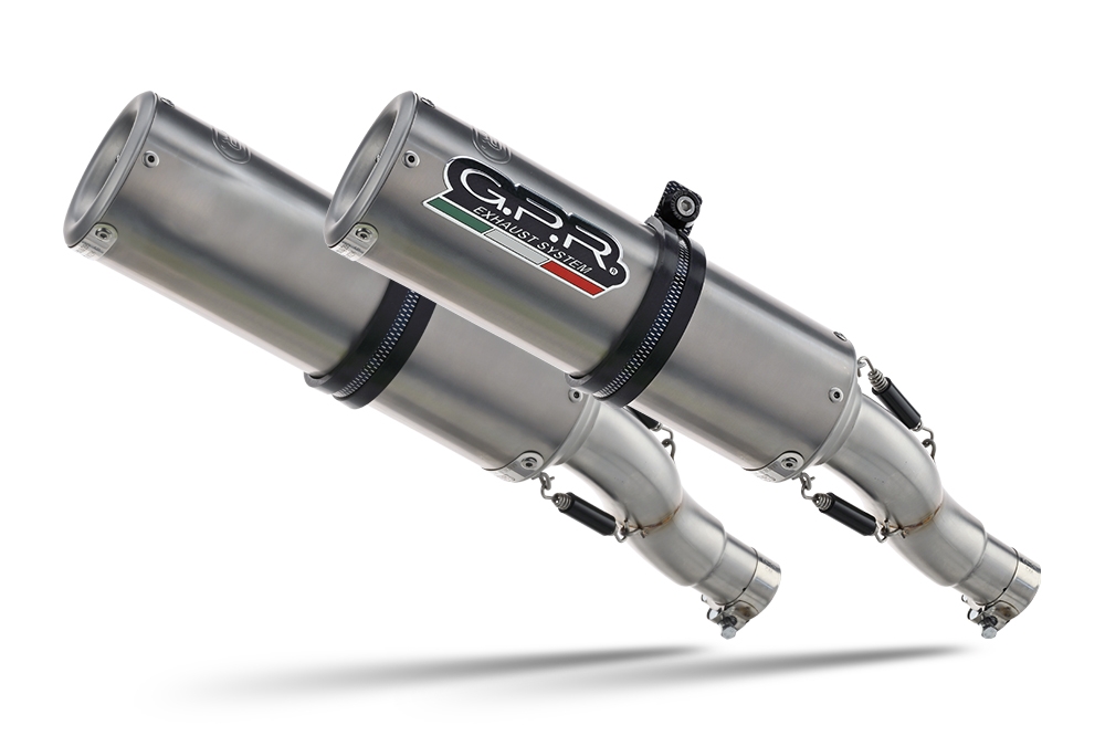 Escape compatible con Ducati 748 -S -SP -SPS -R -RS 1995-2002, M3 Titanium Natural, Escape semi-completo homologado,con par de terminales con db killer extraible 