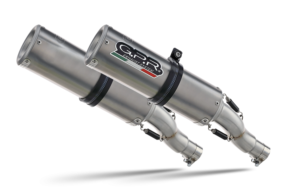 Escape compatible con Ducati 996 -S -SPS 1998-2001, M3 Titanium Natural, Par de terminales de escape homologados, con db killer extraíbles y tubos de conexión específicos 