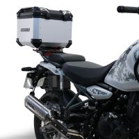 Baúl GPR TECH compatible con  Royal Enfield Himalayan 450 2024/2025 e5 Plus Baúl Alpi-Tech en aluminio, color negro con placa específica incluida Capacidad Litros 26