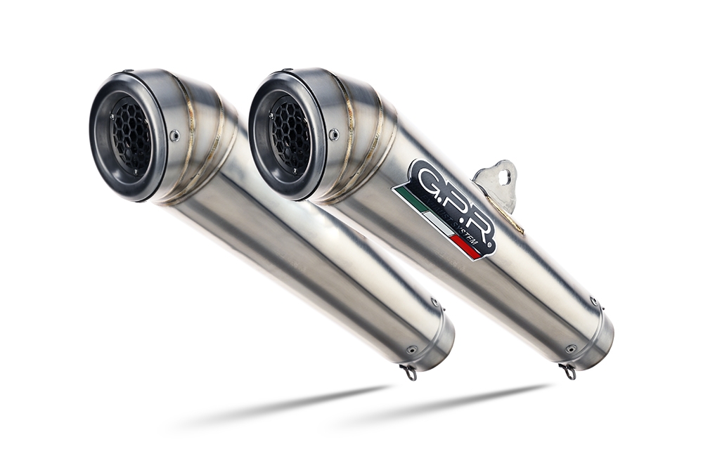 Escape compatible con Ducati Streetfighter 848 2011-2014, Powercone Evo, Par de terminales de escape homologados, con db killer extraíbles y tubos de conexión específicos 