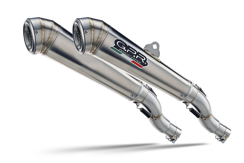 Escape compatible con Ducati Streetfighter 848 2011-2014, Powercone Evo, Par de terminales de escape homologados, con db killer extraíbles y tubos de conexión específicos 