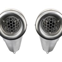 Escape compatible con Ducati Streetfighter 848 2011-2014, Powercone Evo, Par de terminales de escape homologados, con db killer extraíbles y tubos de conexión específicos 