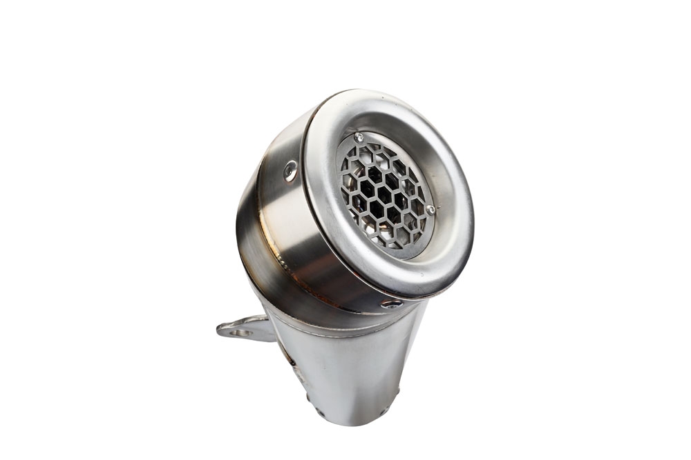 Escape compatible con Tuning TUNING 1980-2021, Powercone Evo, Silenciador Racing para adaptar al colector original, se suministra con db killer extraíble 