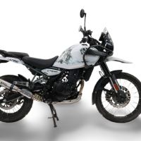 Escape compatible con Royal Enfield Guerrilla 450 2024-2025, Deeptone Inox, Escape legal, homologado, silenciador con db killer desmontable y tubo de conexión específico 