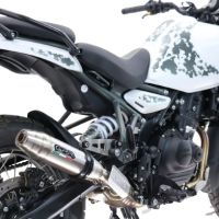 Escape compatible con Royal Enfield Guerrilla 450 2024-2025, Deeptone Inox, Escape legal, homologado, silenciador con db killer desmontable y tubo de conexión específico 