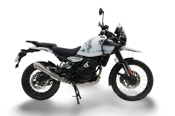 Escape compatible con Royal Enfield Guerrilla 450 2024-2025, Powercone Evo, Escape legal, homologado, silenciador con db killer desmontable y tubo de conexión específico 