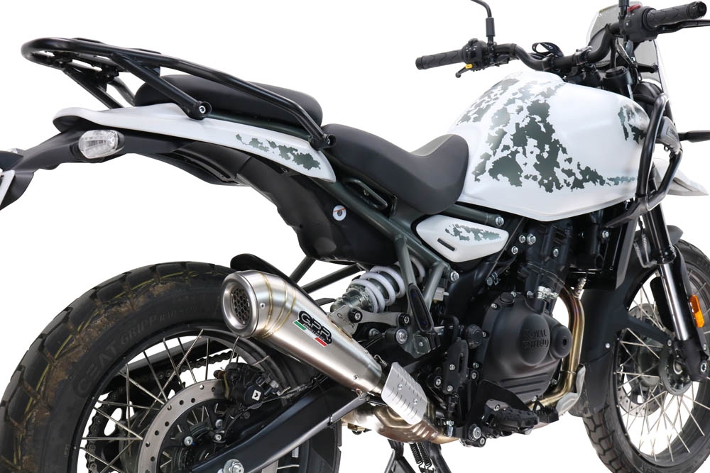 GPR escape compatible con  Royal Enfield Guerrilla 450  2024-2025, Powercone Evo, Escape legal, homologado, silenciador con db killer desmontable y tubo de conexión específico 