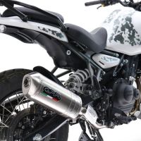 GPR escape compatible con  Royal Enfield Himalayan 450  2024-2025, Satinox, Escape legal, homologado, silenciador con db killer desmontable y tubo de conexión específico 