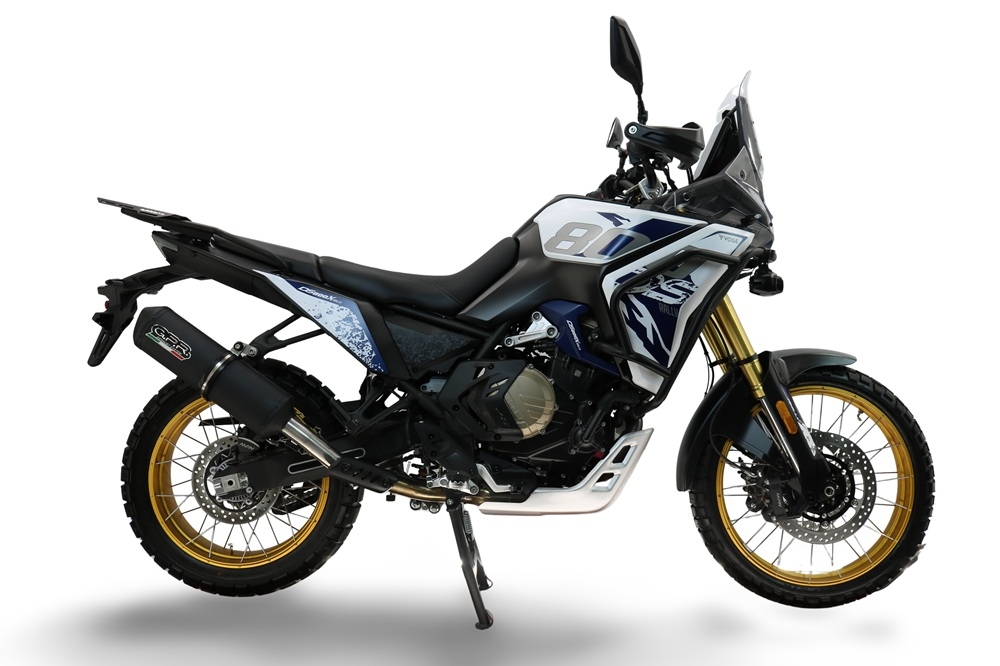 GPR escape compatible con  Voge DS 800 Rally 2025-2026, Ghisa , Escape legal, homologado, silenciador con db killer desmontable y tubo de conexión específico 