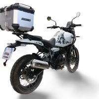 Baúl GPR TECH compatible con  Royal Enfield Himalayan 450 2024/2025 e5 Plus Baúl Alpi-Tech en aluminio color plata con placa específica incluida Capacidad Litros 26