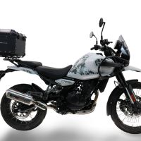 Baúl GPR TECH compatible con  Royal Enfield Himalayan 450 2024/2025 e5 Plus Baúl Alpi-Tech en aluminio, color negro con placa específica incluida Capacidad Litros 26
