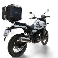 Baúl GPR TECH compatible con  Royal Enfield Himalayan 450 2024/2025 e5 Plus Baúl Alpi-Tech en aluminio, color negro con placa específica incluida Capacidad Litros 26