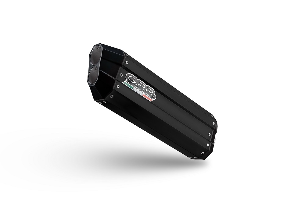 Escape compatible con Bmw R 1200 Gs 2017-2018, Hyper Sonic Black Titanium, Escape legal, homologado, silenciador con db killer desmontable y tubo de conexión específico 