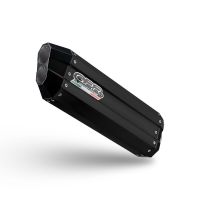 Escape compatible con Suzuki V-STROM DL 800 DE - SE 2023-2025, Hyper Sonic Black Titanium, Escape legal, homologado, silenciador con db killer desmontable y tubo de conexión específico 