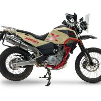 GPR escape compatible con Swm Motorcycles Superdual 600 T 2023-2024, Trioval, Par de terminales de escape homologados, con db killer extraíbles y tubos de conexión específicos 