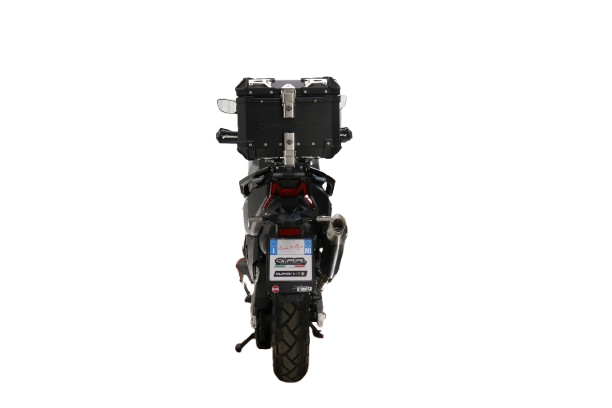Baúl GPR TECH compatible con  Bmw G 310 Gs 2017/2021 e4 Baúl Alpi-Tech en aluminio, color negro con placa específica incluida Capacidad Litros 26