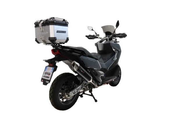 Baúl GPR TECH compatible con  Bmw G 310 Gs 2017/2021 e4 Baúl Alpi-Tech en aluminio color plata con placa específica incluida Capacidad Litros 26