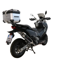 Baúl GPR TECH compatible con  Bmw G 310 Gs 2017/2021 e4 Baúl Alpi-Tech en aluminio color plata con placa específica incluida Capacidad Litros 26