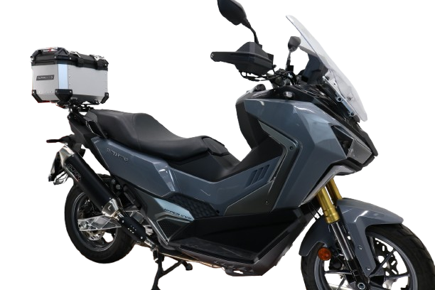 Baúl GPR TECH compatible con  Bmw G 310 Gs 2017/2021 e4 Baúl Alpi-Tech en aluminio color plata con placa específica incluida Capacidad Litros 26