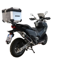 Baúl GPR TECH compatible con  Bmw G 310 Gs 2017/2021 e4 Baúl Alpi-Tech en aluminio color plata con placa específica incluida Capacidad Litros 35