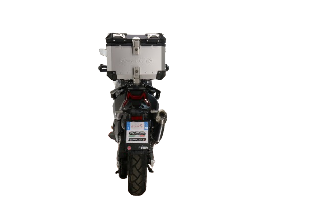 Baúl GPR TECH compatible con  Bmw G 310 Gs 2017/2021 e4 Baúl Alpi-Tech en aluminio color plata con placa específica incluida Capacidad Litros 26