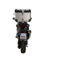 Baúl GPR TECH compatible con  Bmw G 310 Gs 2017/2021 e4 Baúl Alpi-Tech en aluminio color plata con placa específica incluida Capacidad Litros 26