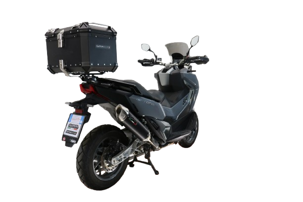 Baúl GPR TECH compatible con  Bmw G 310 Gs 2017/2021 e4 Baúl Alpi-Tech en aluminio, color negro con placa específica incluida Capacidad Litros 45