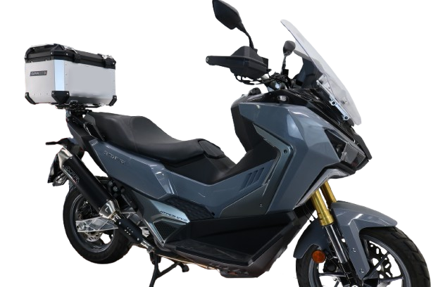 Baúl GPR TECH compatible con  Bmw G 310 Gs 2017/2021 e4 Baúl Alpi-Tech en aluminio color plata con placa específica incluida Capacidad Litros 45