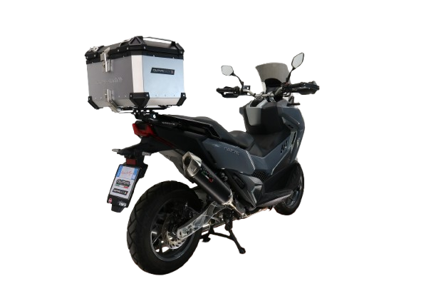 Baúl GPR TECH compatible con  Bmw G 310 Gs 2017/2021 e4 Baúl Alpi-Tech en aluminio color plata con placa específica incluida Capacidad Litros 45