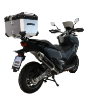 Baúl GPR TECH compatible con  Bmw G 310 Gs 2017/2021 e4 Baúl Alpi-Tech en aluminio color plata con placa específica incluida Capacidad Litros 45