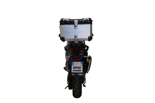 Baúl GPR TECH compatible con  Bmw G 310 Gs 2017/2021 e4 Baúl Alpi-Tech en aluminio color plata con placa específica incluida Capacidad Litros 45