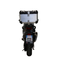 Baúl GPR TECH compatible con  Bmw G 310 Gs 2017/2021 e4 Baúl Alpi-Tech en aluminio color plata con placa específica incluida Capacidad Litros 45