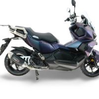 GPR escape compatible con Sym ADX 125 2024-2026, Furore-X Scooter, Sistema de escape completo que incluye tubo de enlace y db killer extraíble. 