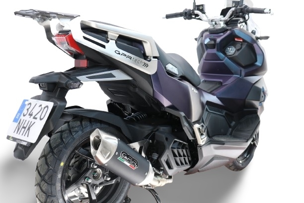 GPR escape compatible con Sym ADX 125 2024-2026, Furore-X Scooter, Sistema de escape completo que incluye tubo de enlace y db killer extraíble. 