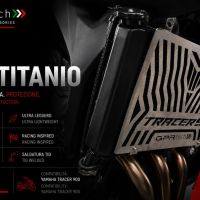 GPR TECH compatible con  Yamaha Tracer 9 2021/2024 e5 Protector de radiador de titanio 
