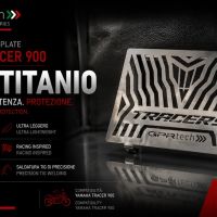 GPR TECH compatible con  Yamaha Tracer 9 2021/2024 e5 Protector de radiador de titanio 