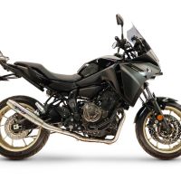 GPR escape compatible con Yamaha Tracer 7 GT 2020-2024, Deeptone Inox, Escape completo racing, incluyendo colector y db killer desmontable, sin homologación 