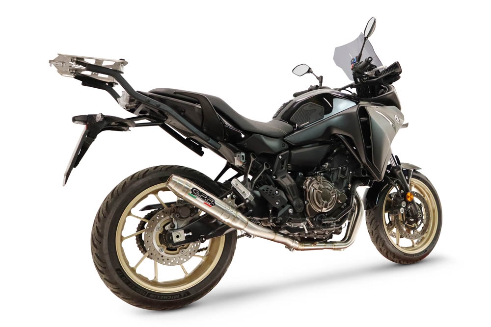 GPR escape compatible con Yamaha Tracer 7 GT 2020-2024, Deeptone Inox, Escape completo, no legal para países de la UE, con db killer extraíble 