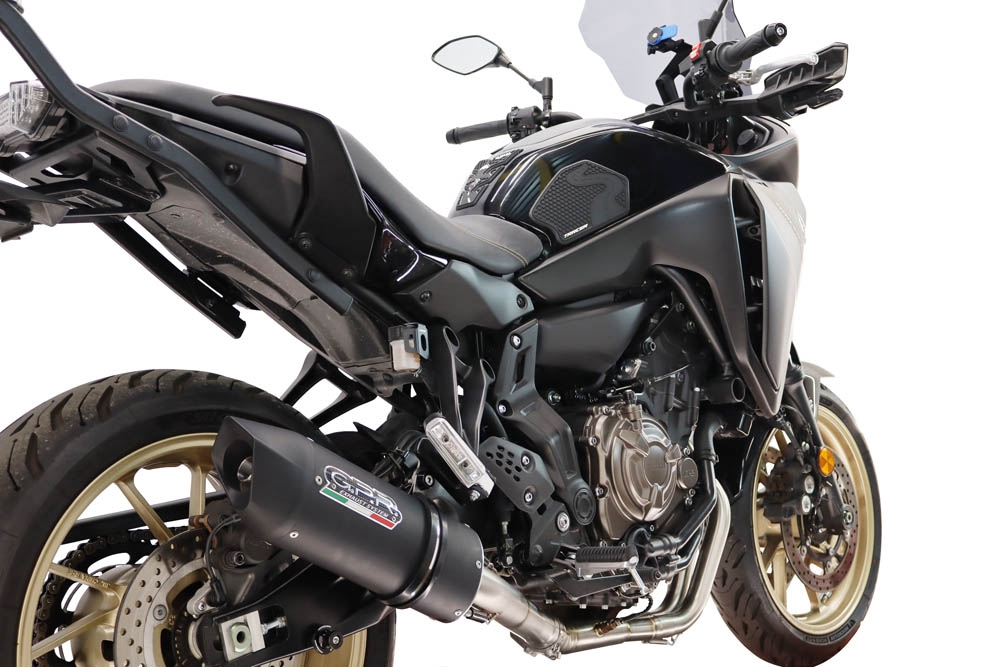GPR escape compatible con Yamaha Tracer 700 2016-2019, Furore Nero, Escape completo racing, incluyendo colector y db killer desmontable, sin homologación 