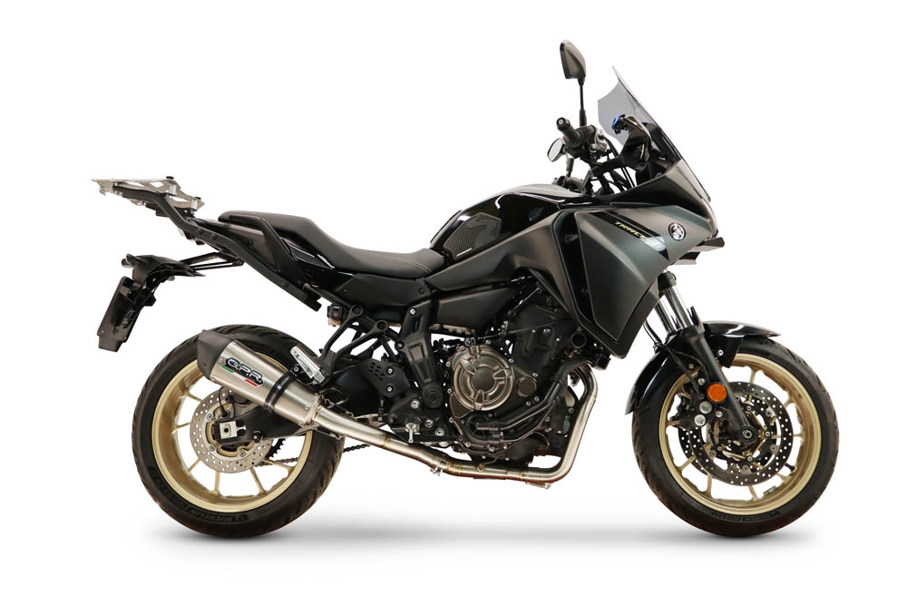 GPR escape compatible con Yamaha Tracer 700 GT 2019-2020, New Grand Prix Evo Titanium, Escape completo racing, incluyendo colector y db killer desmontable, sin homologación 