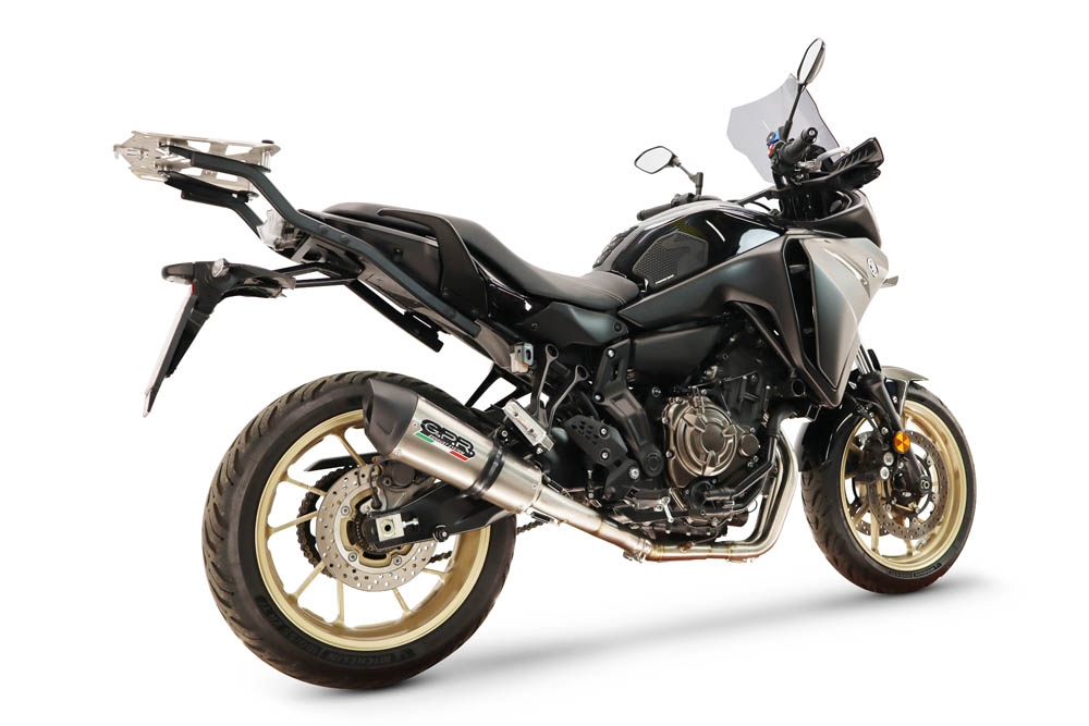 GPR escape compatible con Yamaha Tracer 700 GT 2019-2020, New Grand Prix Evo Titanium, Escape completo racing, incluyendo colector y db killer desmontable, sin homologación 