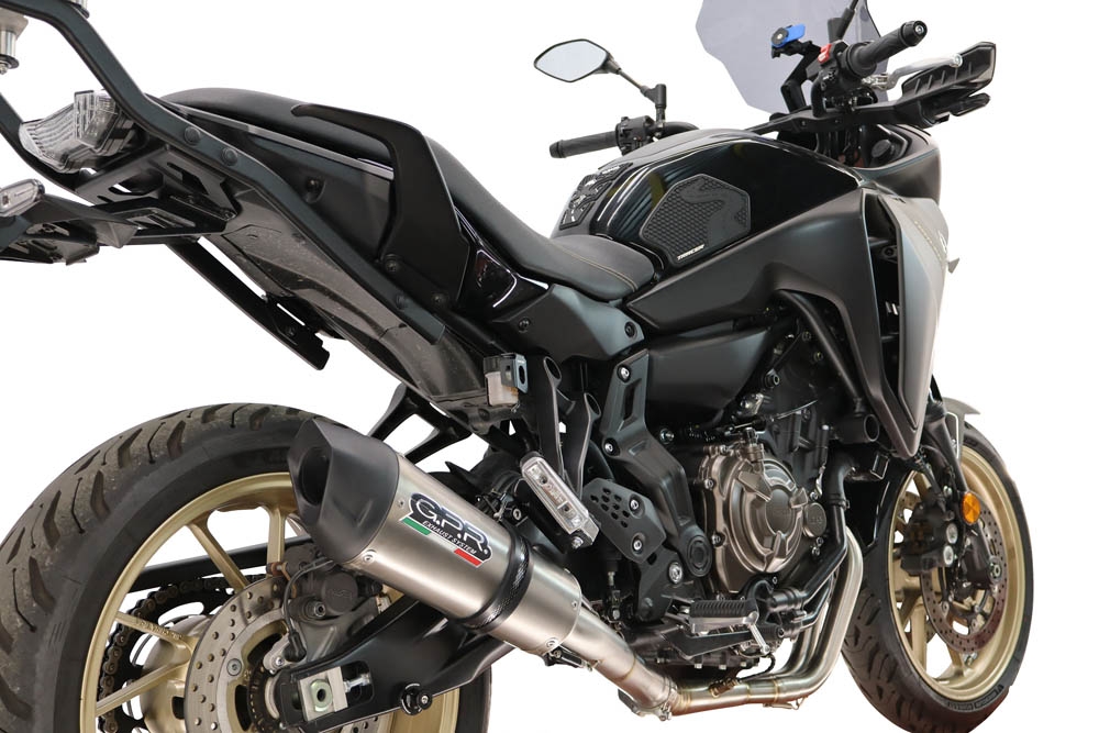 GPR escape compatible con Yamaha Tracer 700 GT 2019-2020, New Grand Prix Evo Titanium, Escape completo racing, incluyendo colector y db killer desmontable, sin homologación 