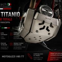 GPR TECH compatible con  Moto Guzzi V85 TT 2019/2020 e4 Protección del motor en titanio 
