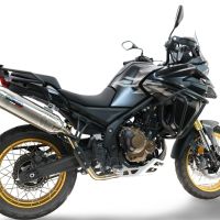 GPR escape compatible con  Voge 625DSX 2024-2025, Furore-X Acciaio Inox, Escape legal, homologado, silenciador con db killer desmontable y tubo de conexión específico 