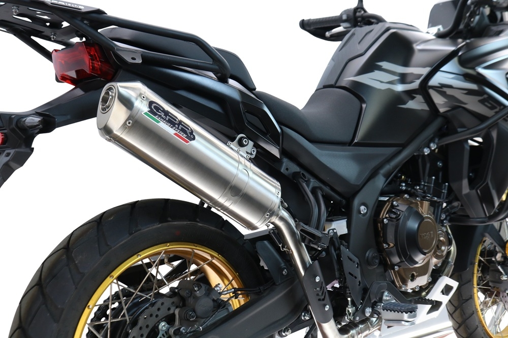 GPR escape compatible con Voge 625DSX 2024-2025, Satinox , Escape legal, homologado, silenciador con db killer desmontable y tubo de conexión específico 