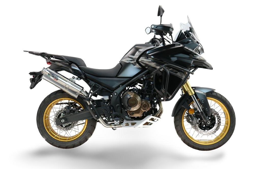 GPR escape compatible con Voge 625DSX 2024-2025, Trioval, Escape legal, homologado, silenciador con db killer desmontable y tubo de conexión específico 