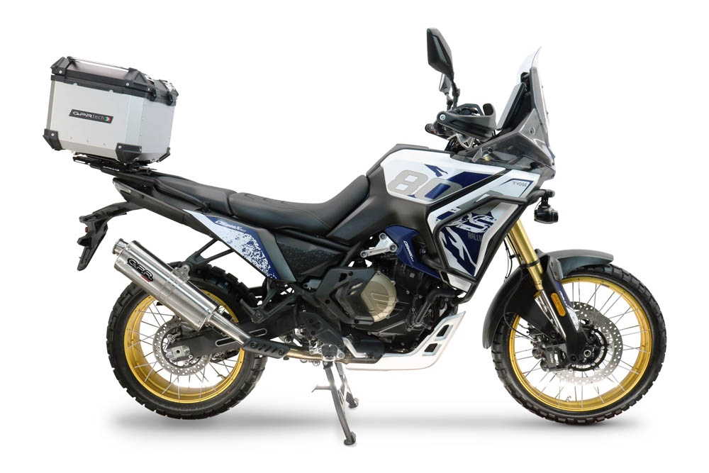 Baúl GPR TECH compatible con  Voge DS 800 Rally 2025/2026 Baúl Alpi-Tech en aluminio color plata con placa específica incluida Capacidad Litros 35